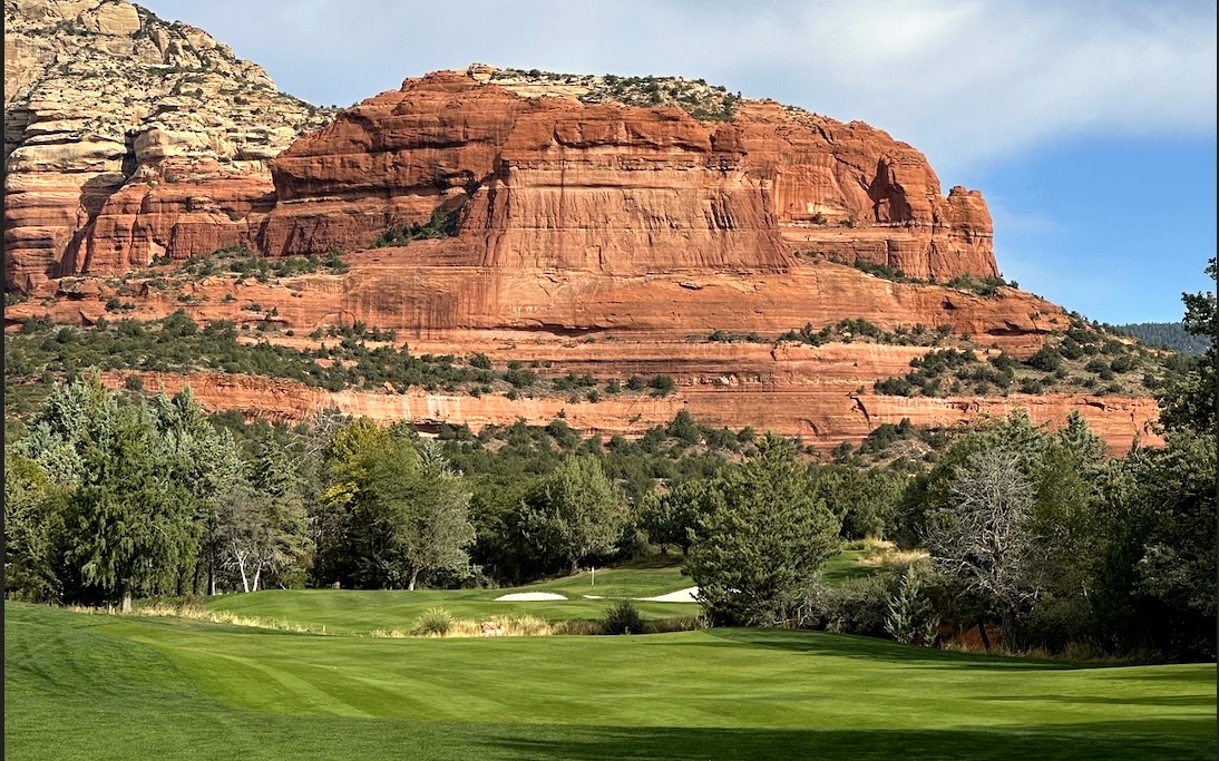 Southwest Turf Support golf course and red rock landscape